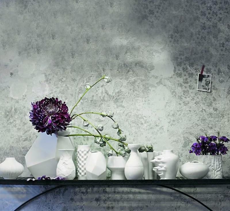 Miniváza Plissée, 8 cm, bílá