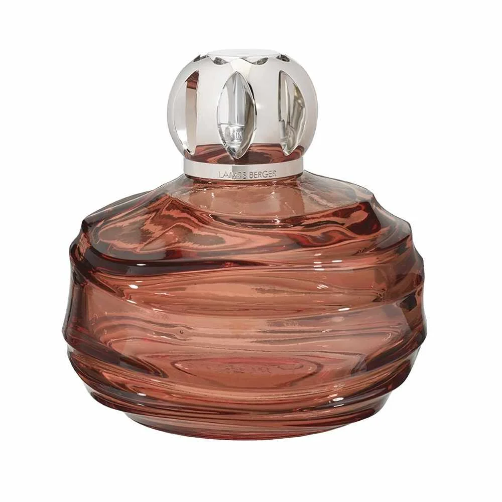 Skleněná katalytická lampa Echo, 470 ml, růžová