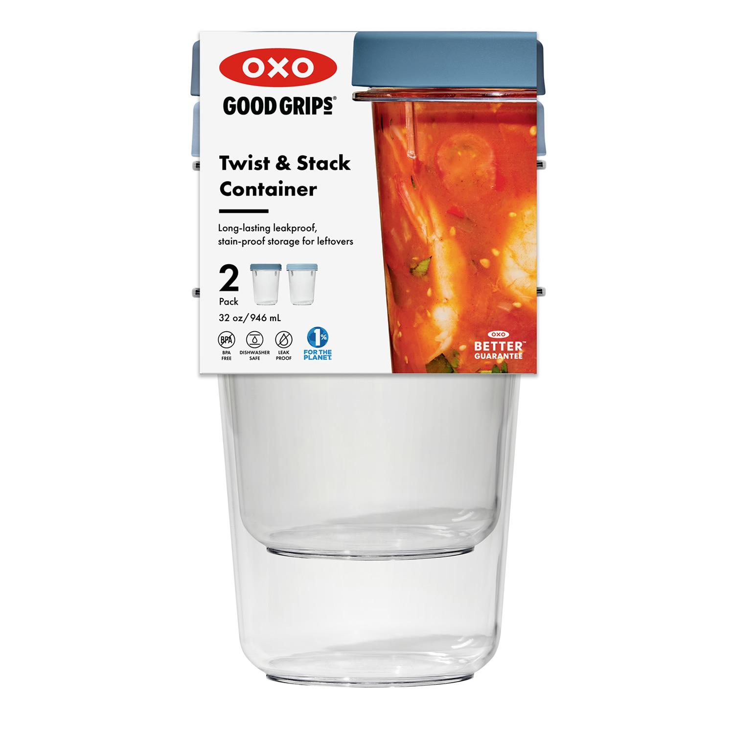 Sada stohovatelných dóz na potraviny Twist&Stack, 950 ml, 2 ks