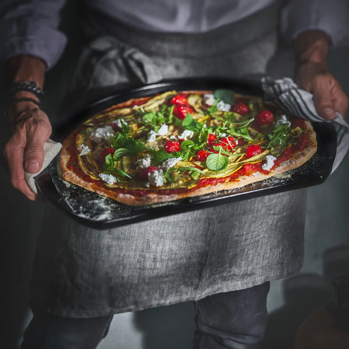 Keramický pizza kámen do trouby i na gril Pizza Station, 42 x 35 cm