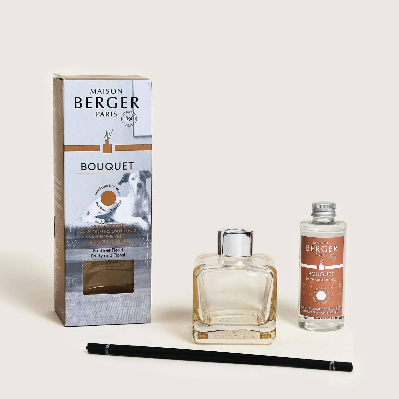 BERGER My home free from pet odours/Zvířata difuzér s náplní kostka 0,1l