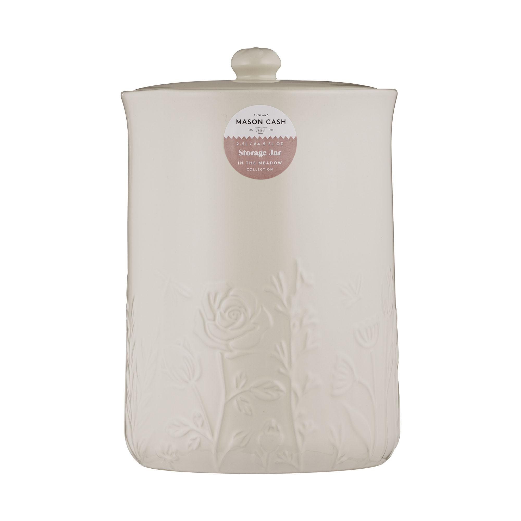 Kameninová dóza s víkem, In the Meadow, 2,5 l, bílá