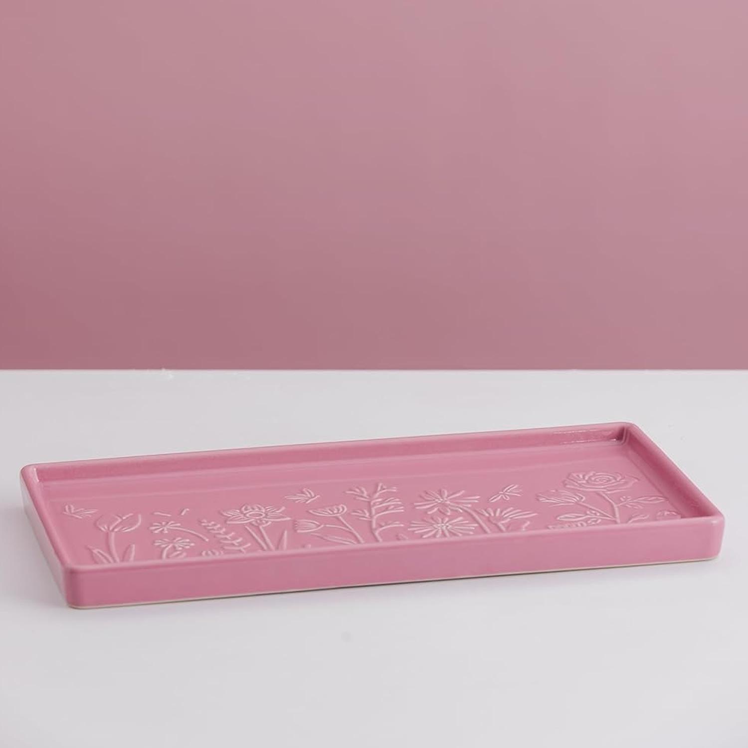Servírovací tác 30 x 15 cm, In the Meadow, růžový
