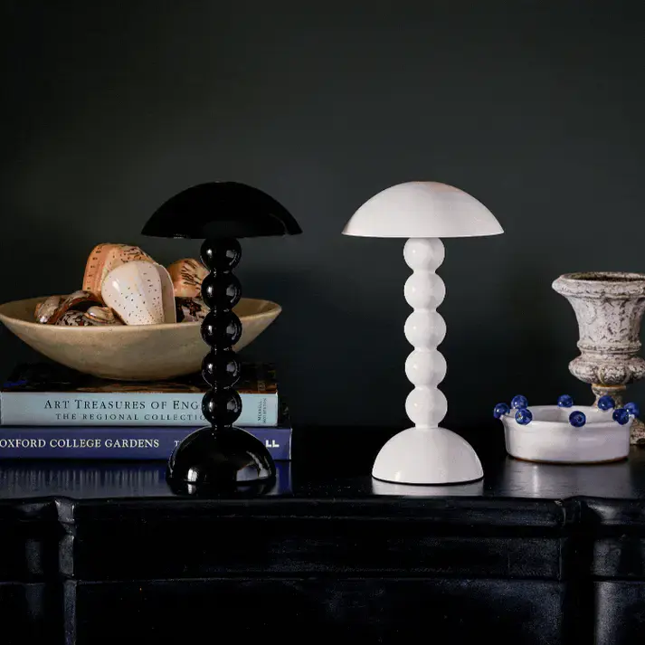 Bezdrátová dobíjecí LED lampa Bobbine, 30 cm, bílá