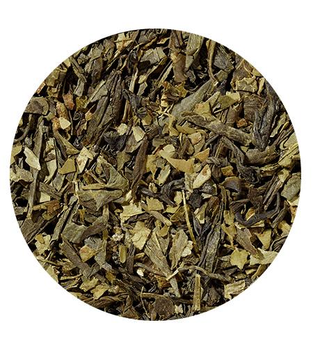 Sypaný zelený čaj s ženšenem pro lepší paměť Memory Ritual Bio, kovová dóza 100 g