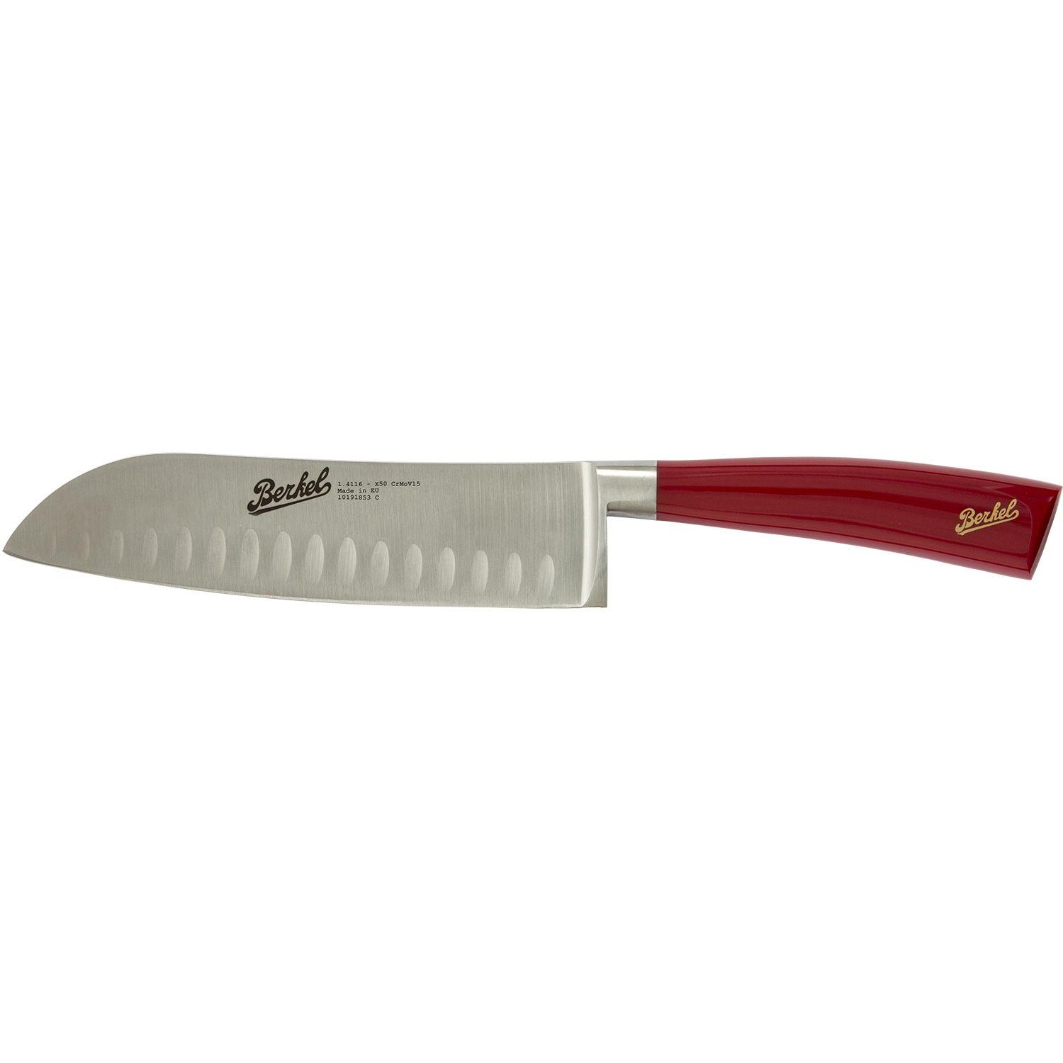 Santoku nůž Elegance, 18 cm, červená