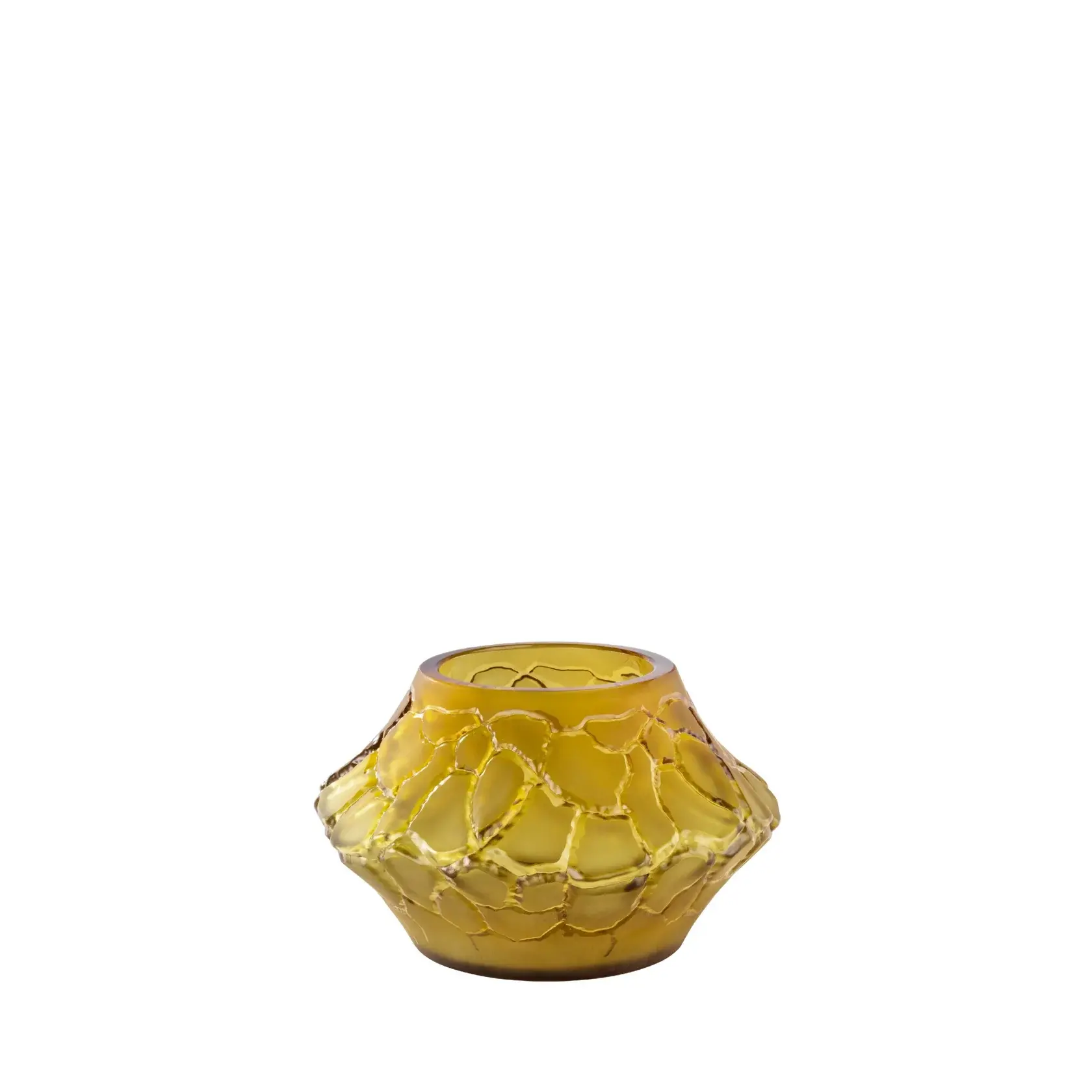 Křišťálová váza Caldera S, kolekce Terramineral, jantarová