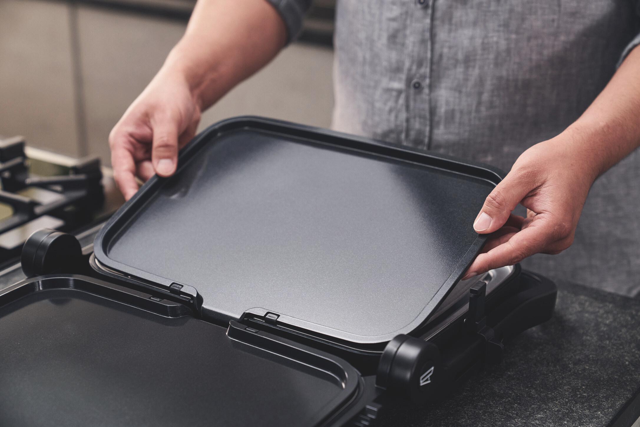 Teppanyaki pláty pro kontaktní a BBQ gril 2v1 Enfinigy, 2 ks