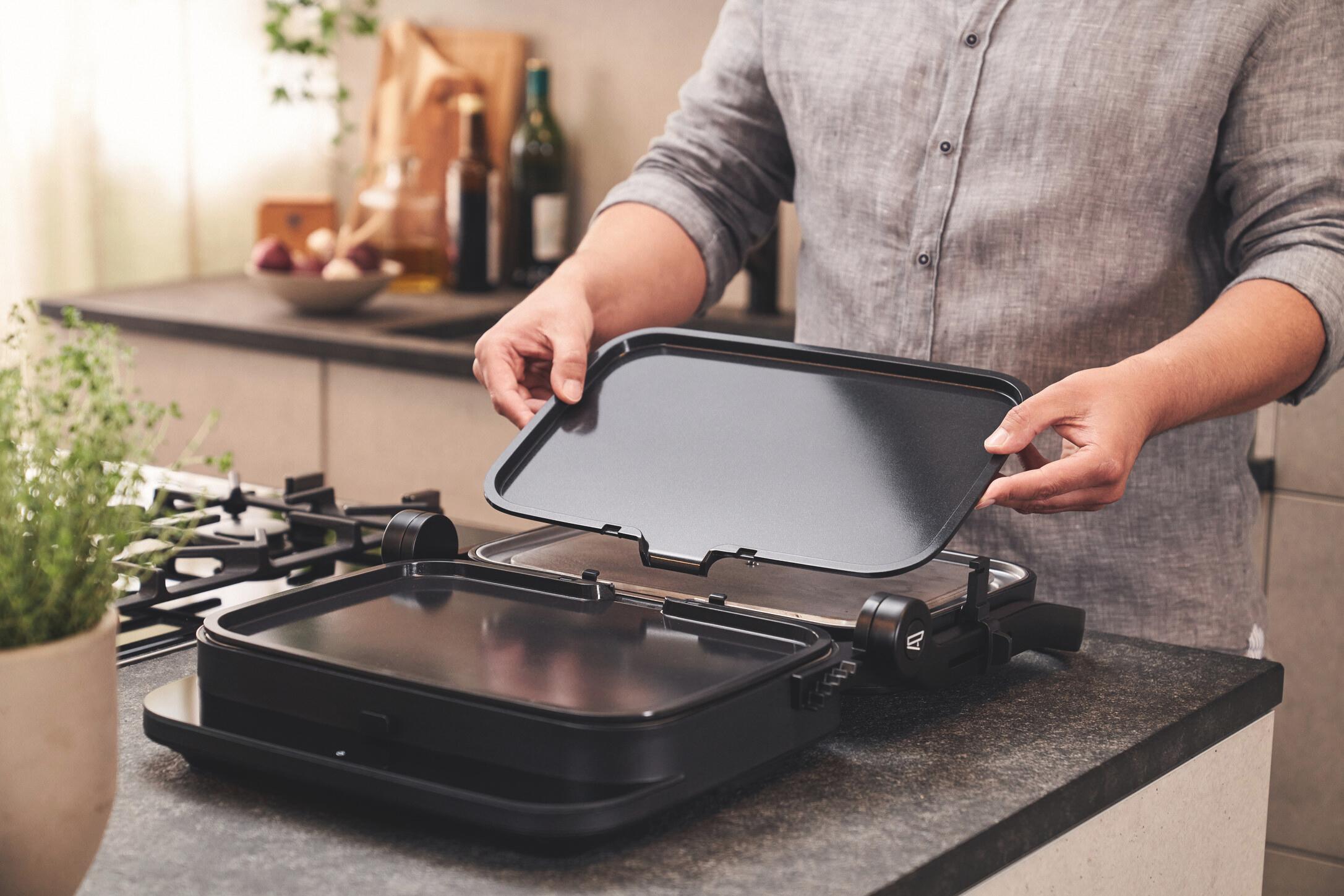 Teppanyaki pláty pro kontaktní a BBQ gril 2v1 Enfinigy, 2 ks