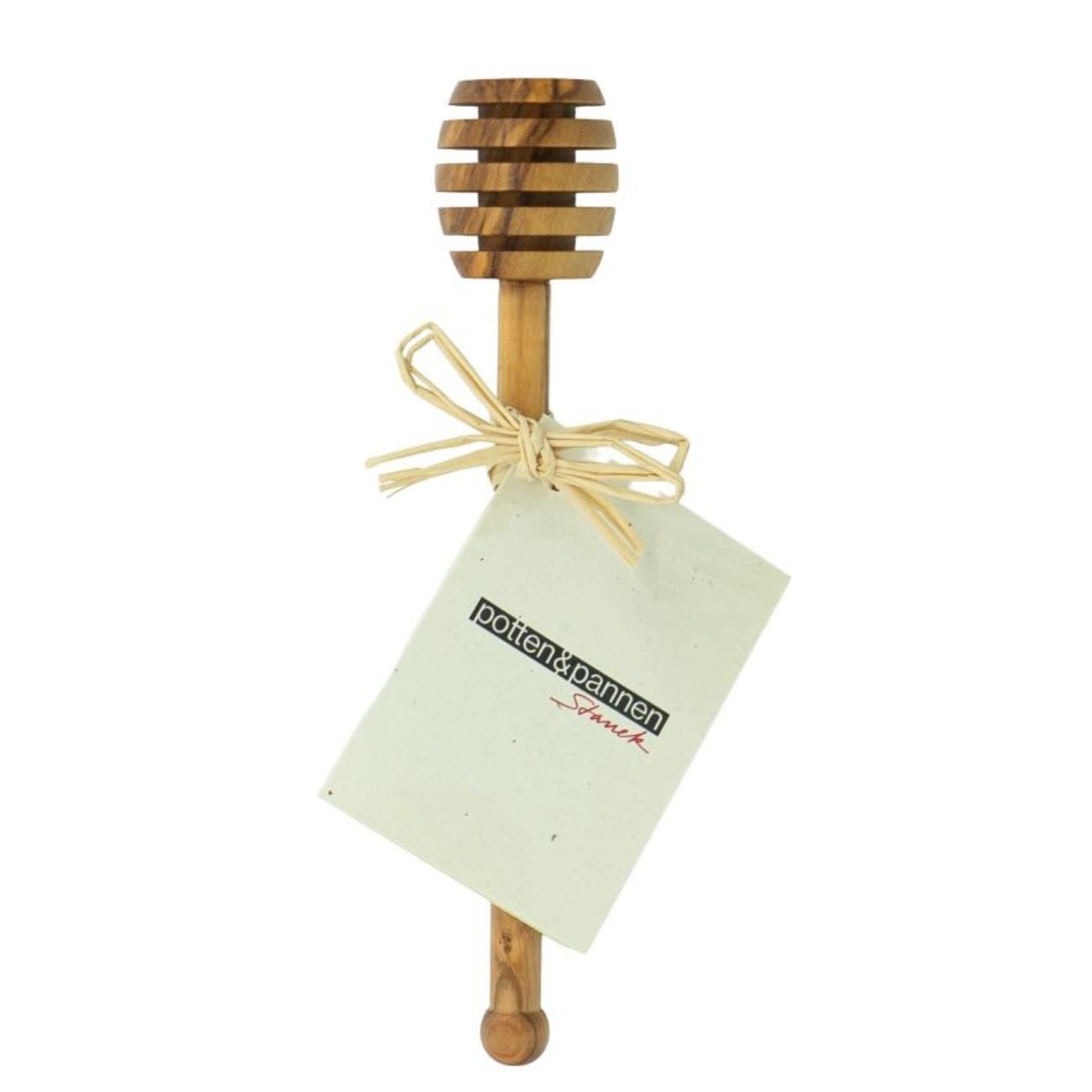 Medová naběračka z olivového dřeva, 16 cm