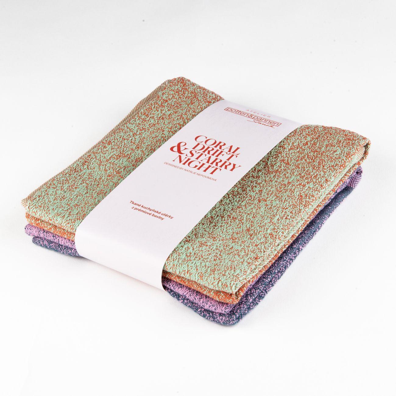 HUMATEX Utěrky P&P set 2 ks Coral drift & Starry Night