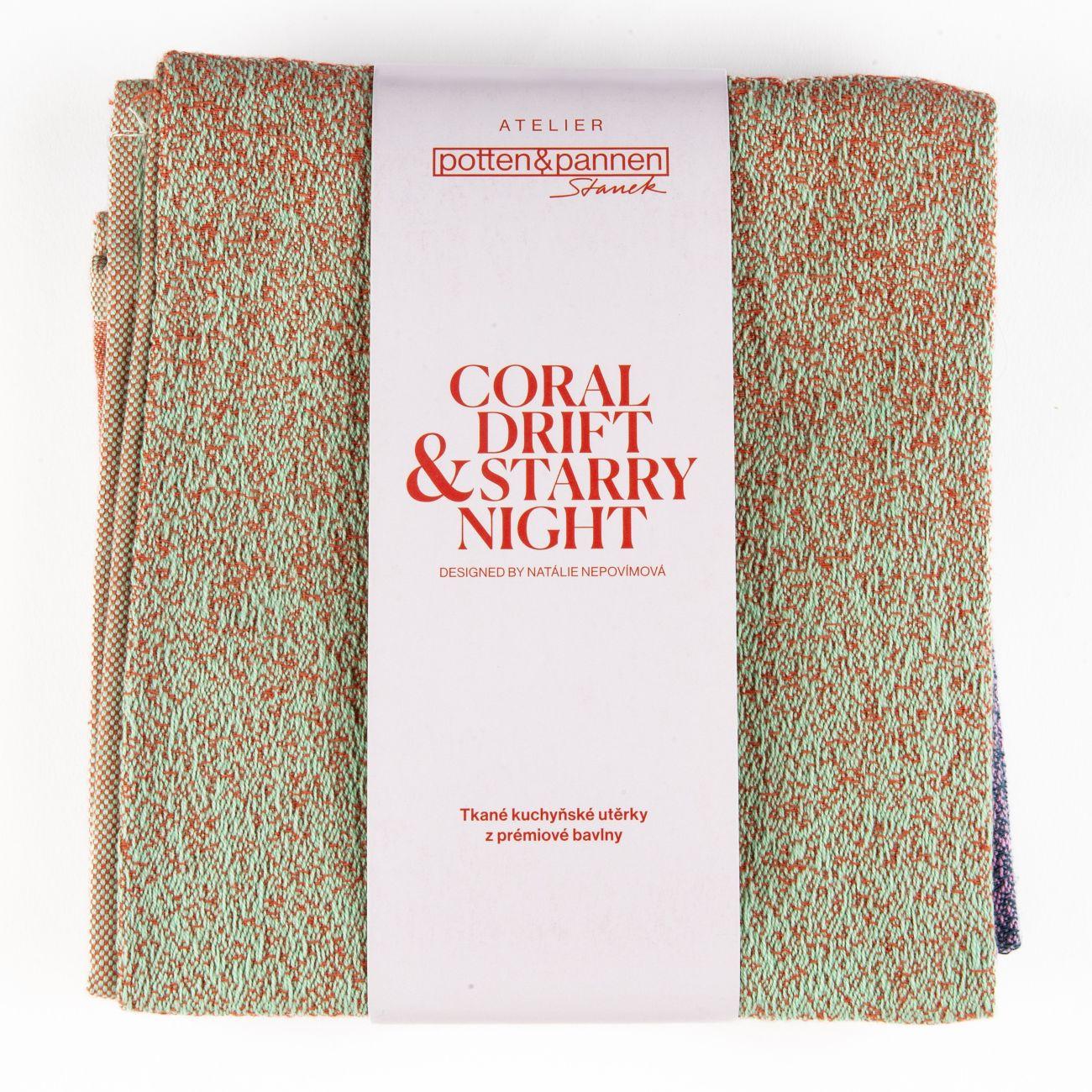 HUMATEX Utěrky P&P set 2 ks Coral drift & Starry Night