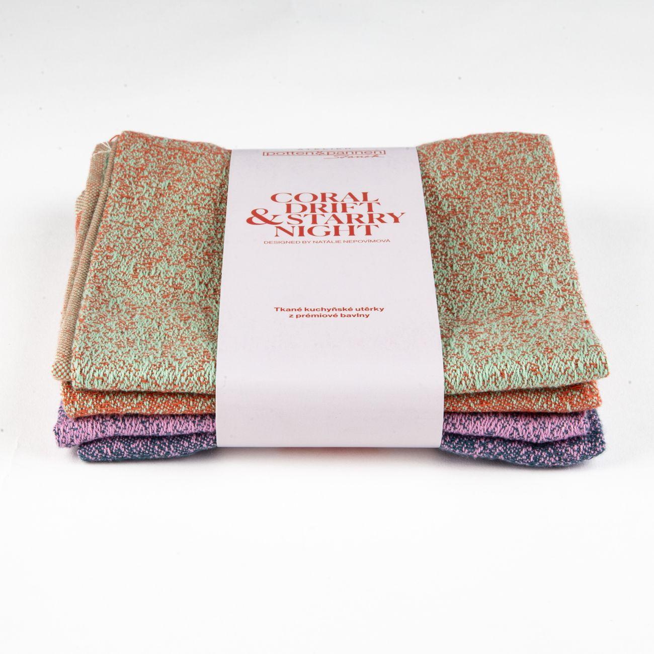 HUMATEX Utěrky P&P set 2 ks Coral drift & Starry Night