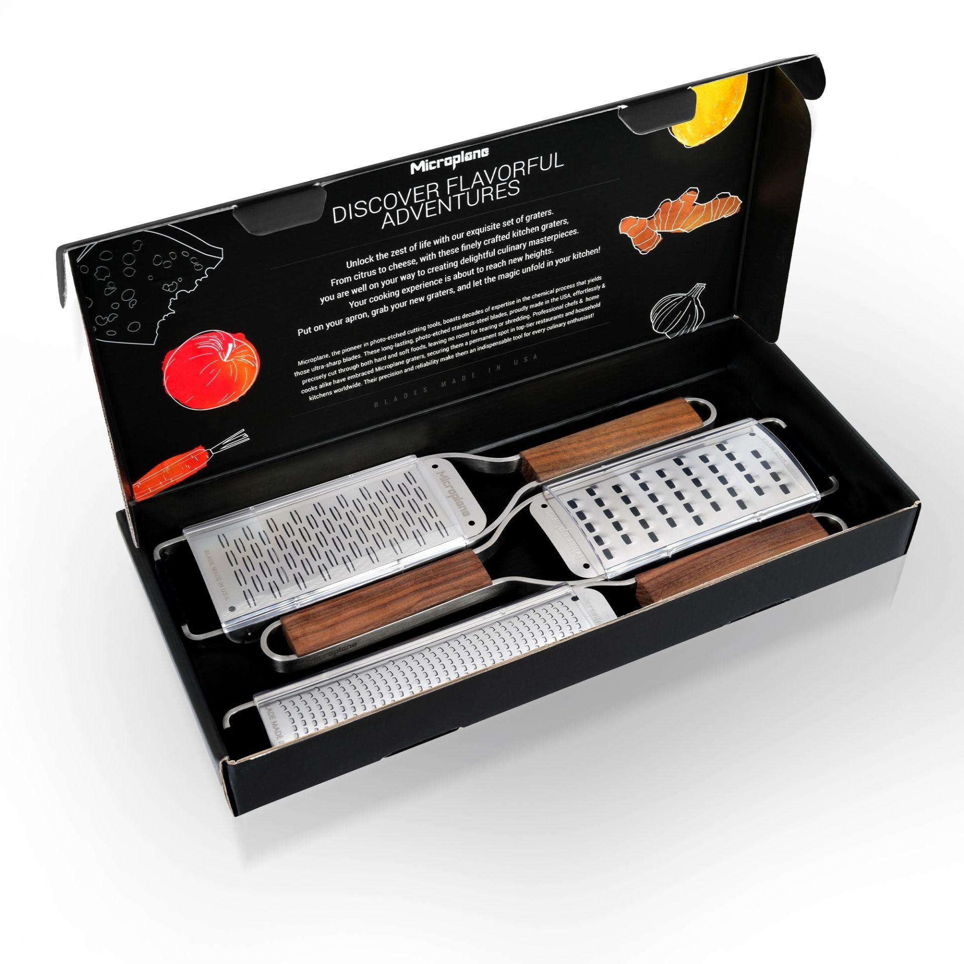 Microplane Master set struhadel 3ks (43320+43308+43308), dřevěná rukojeť 