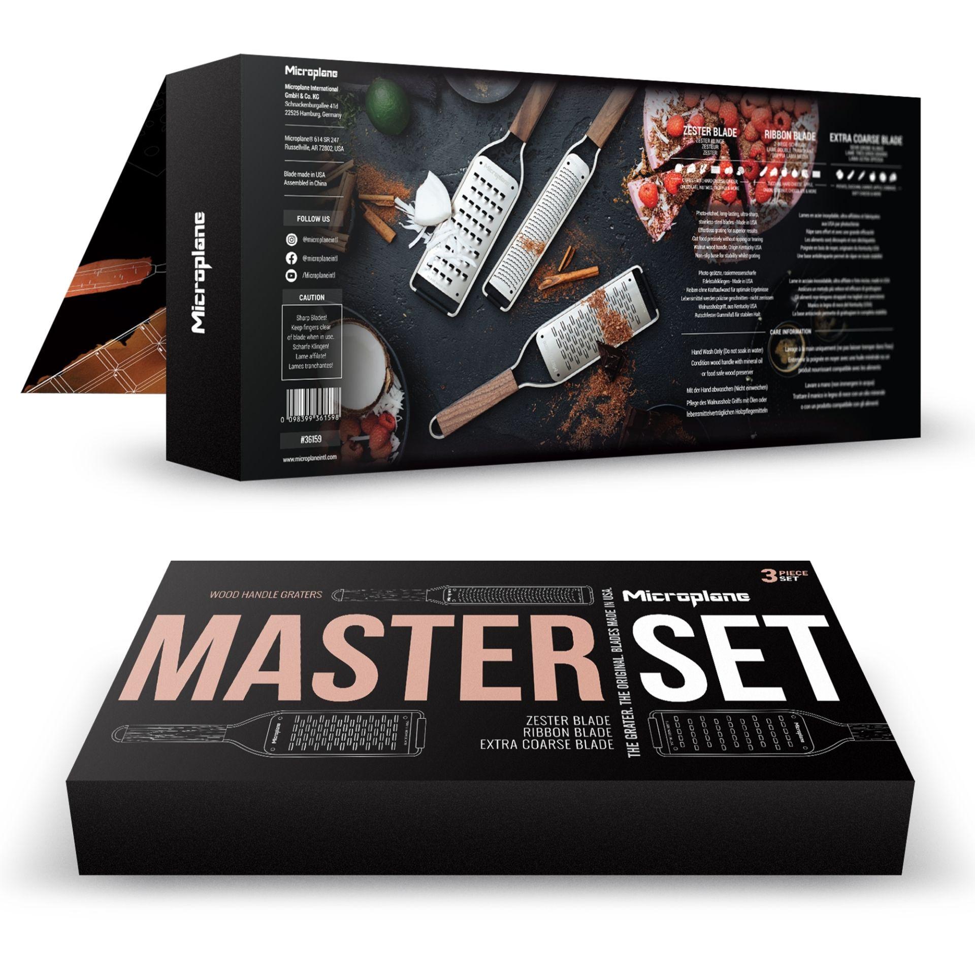 Microplane Master set struhadel 3ks (43320+43308+43308), dřevěná rukojeť 
