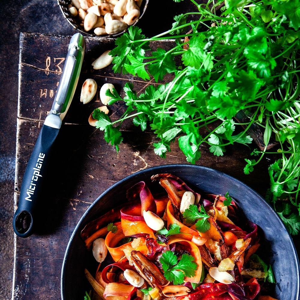 Microplane Gourmet set struhadel 2ks se škrabkou (46020+45008+48091), černá rukojeť