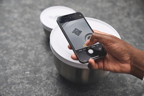 Vakuovací nerezová miska + víčko Fresh & Save, Ø 12 cm / 0,35 l