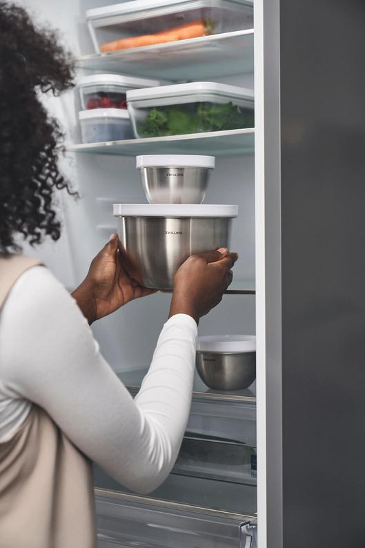 Vakuovací nerezová miska + víčko Fresh & Save, Ø 12 cm / 0,35 l