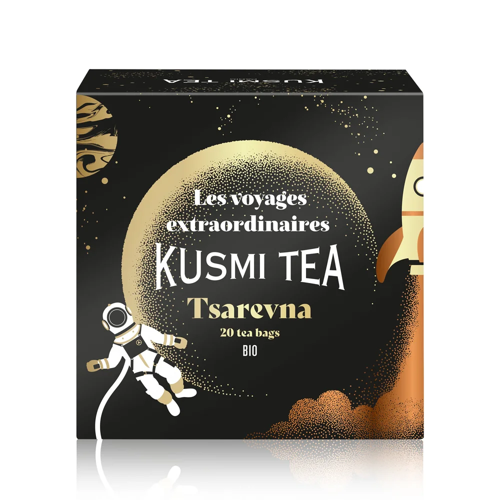 Porcovaný černý vánoční čaj Tsarevna Bio, 20 sáčků