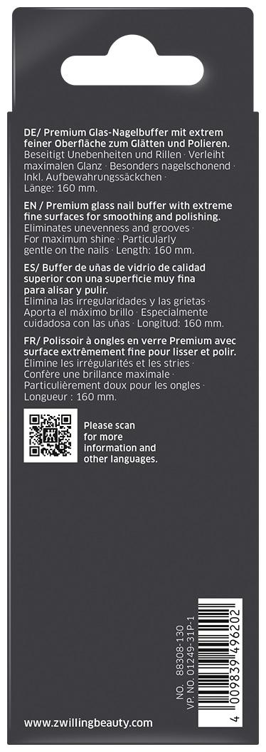 Skleněný pilník na leštění nehtů, 14 cm