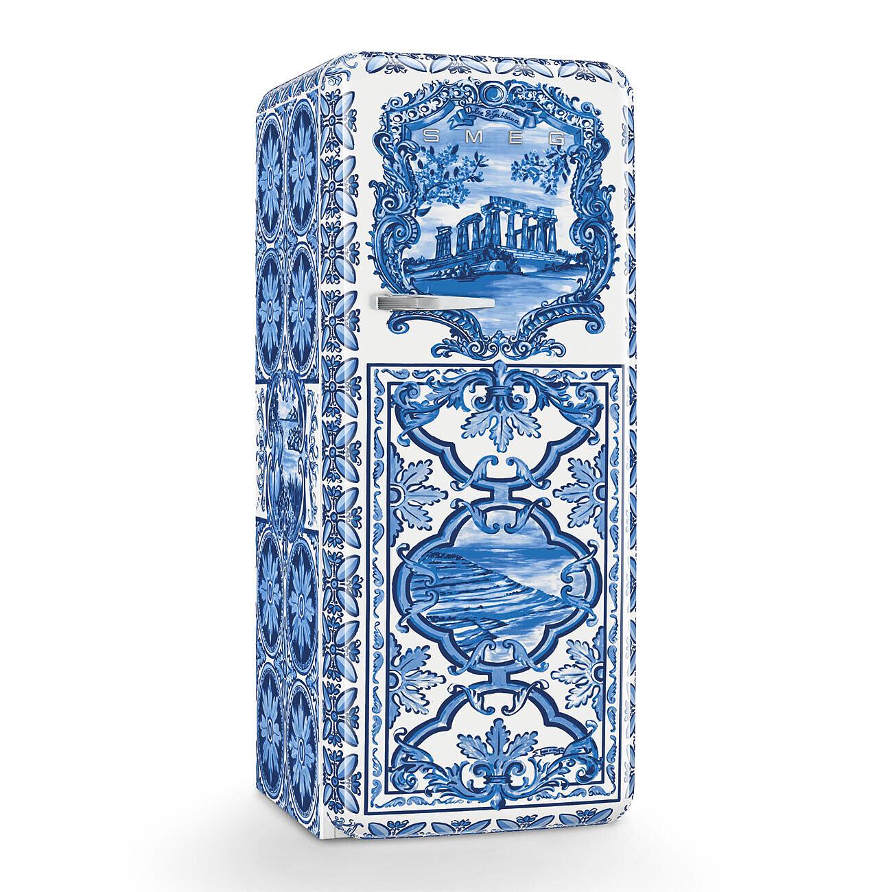 Chladnička s integrovaným mrazákem 50's Retro Styl,  244l/26l otvírání pravé, FAB28, žlutá