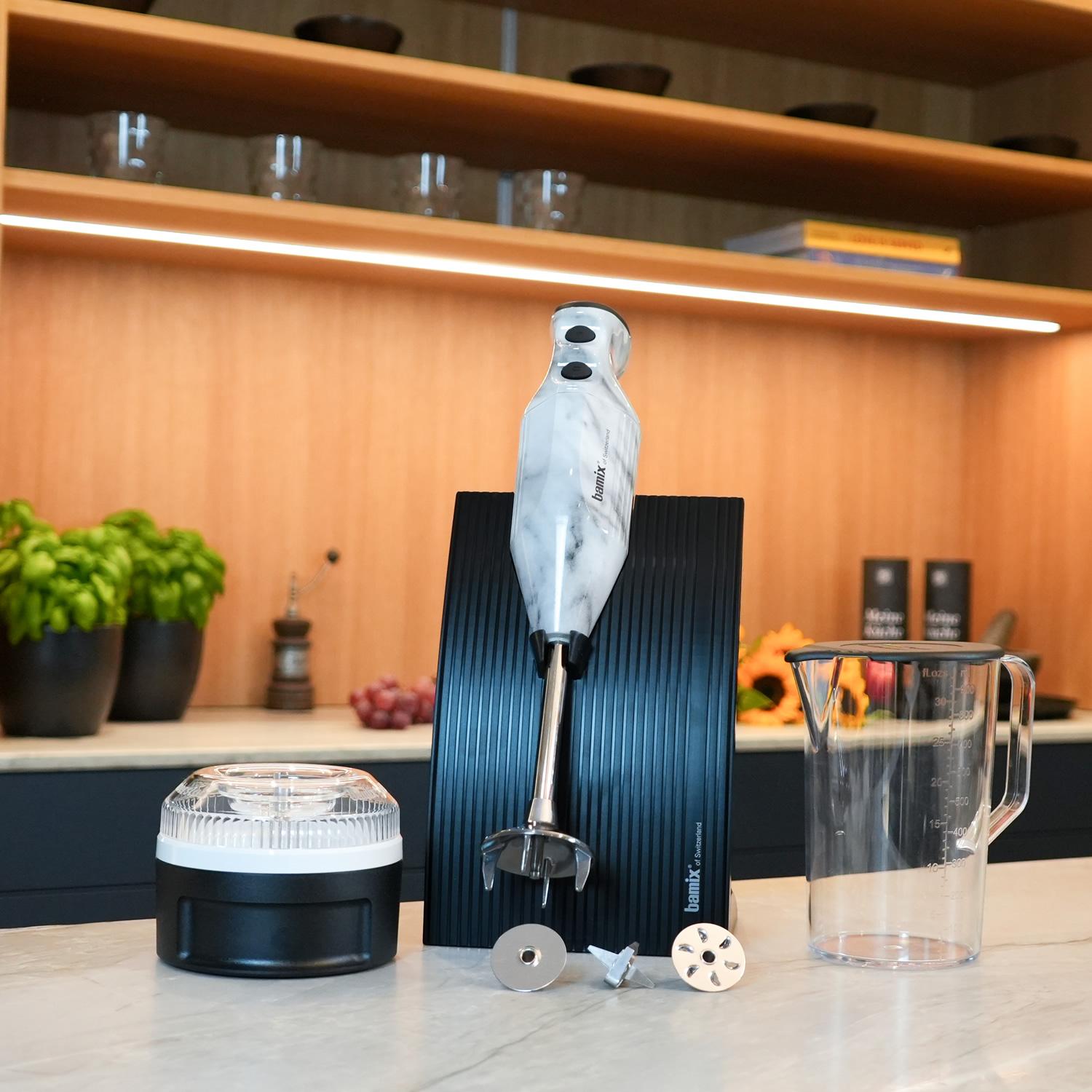 Tyčový mixér Swissline 200 W, typ C, Design Edition, Porcelain blue-white