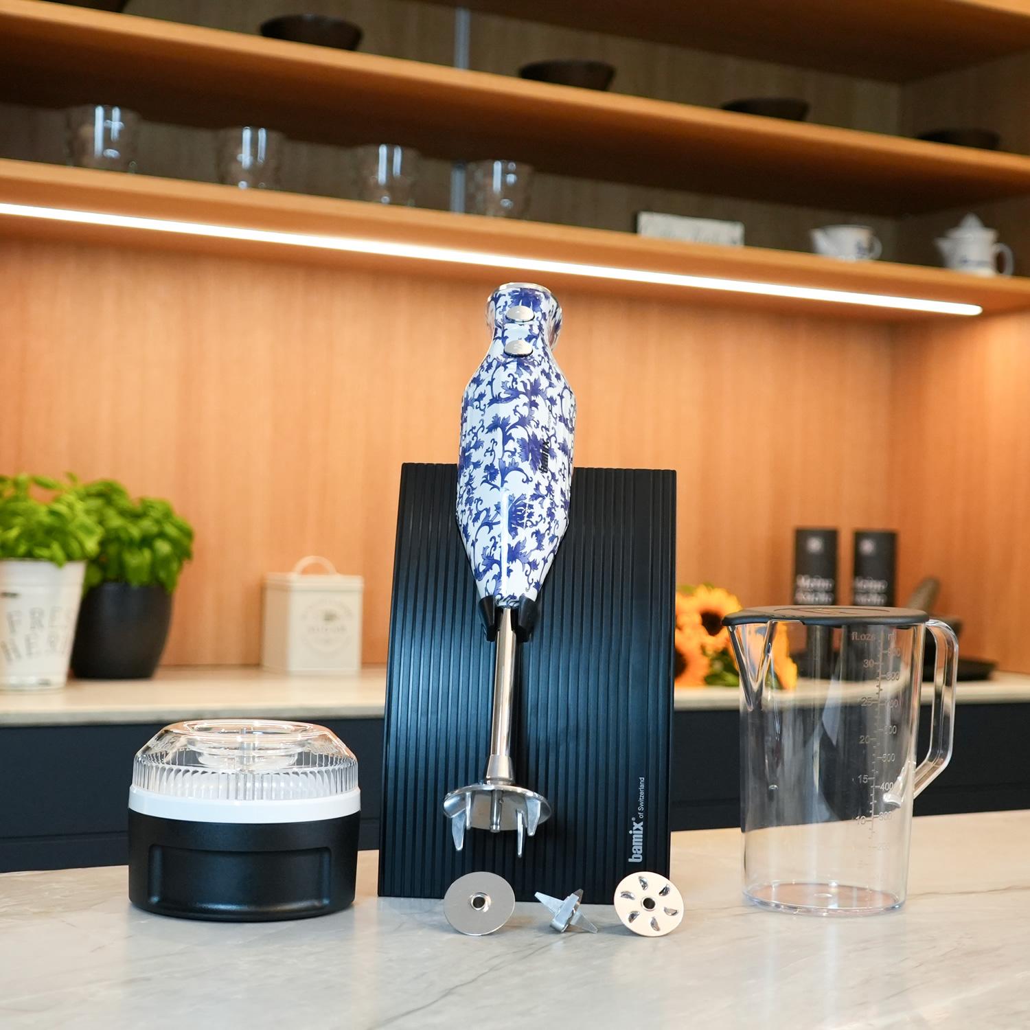 Tyčový mixér Swissline 200 W, typ C, Design Edition, Porcelain blue-white