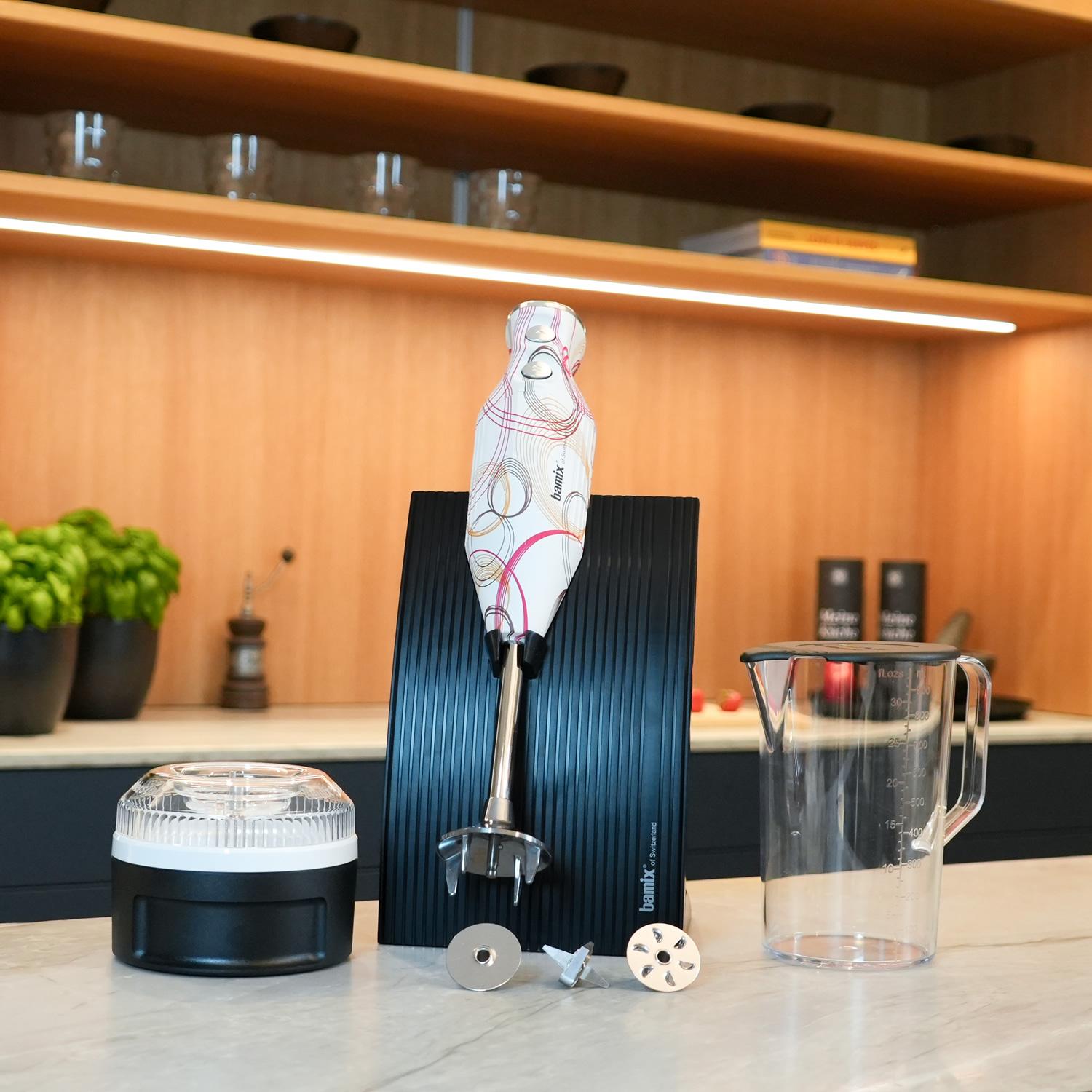 Tyčový mixér Swissline 200 W, typ C, Design Edition, Porcelain blue-white