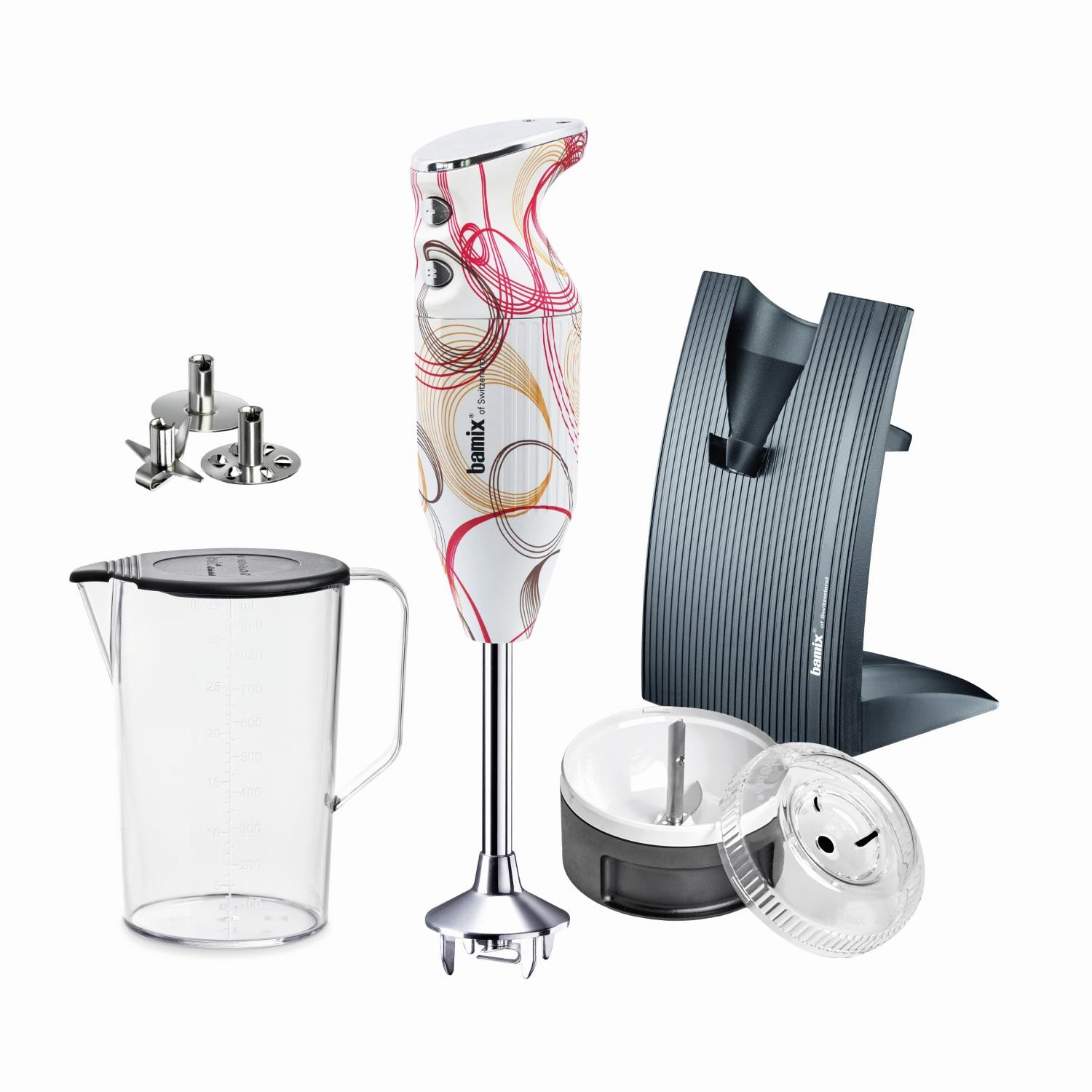 Tyčový mixér Swissline 200 W, typ C, Design Edition, Porcelain blue-white