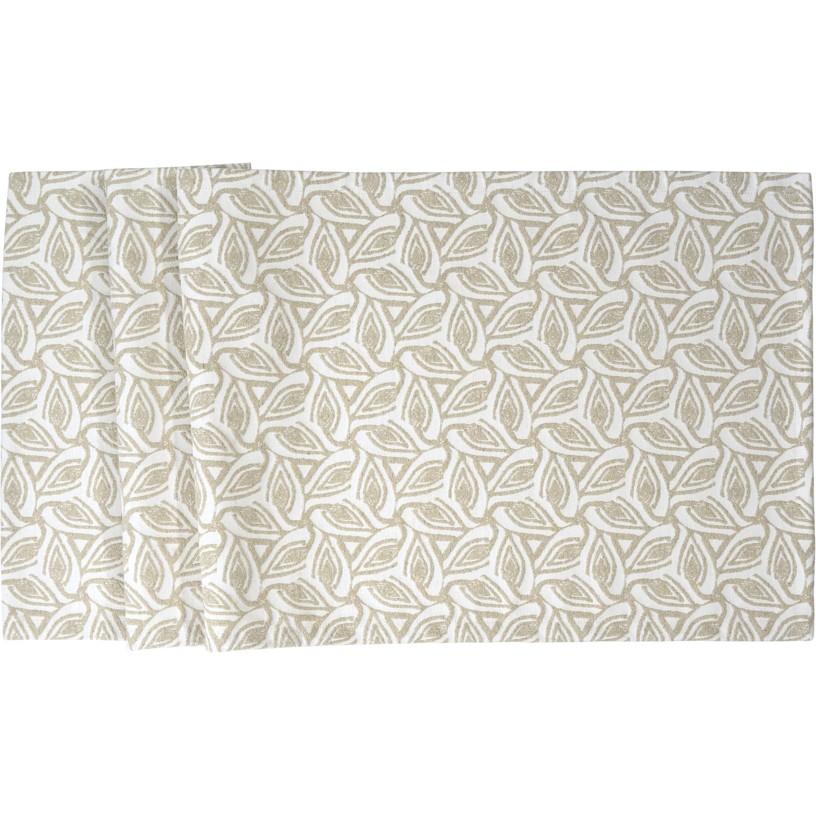 Žakárový běhoun na stůl Lanika, 40 x 100 cm, ecru/beige