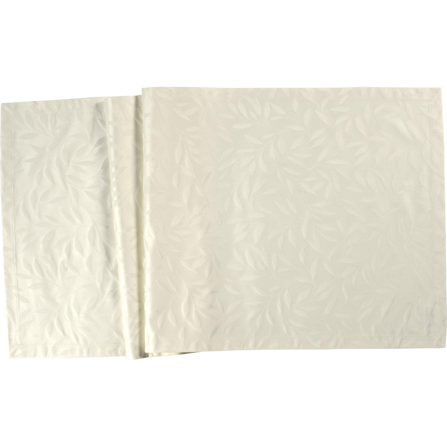 Damaškový běhoun na stůl Como, 40 x 100 cm, creme