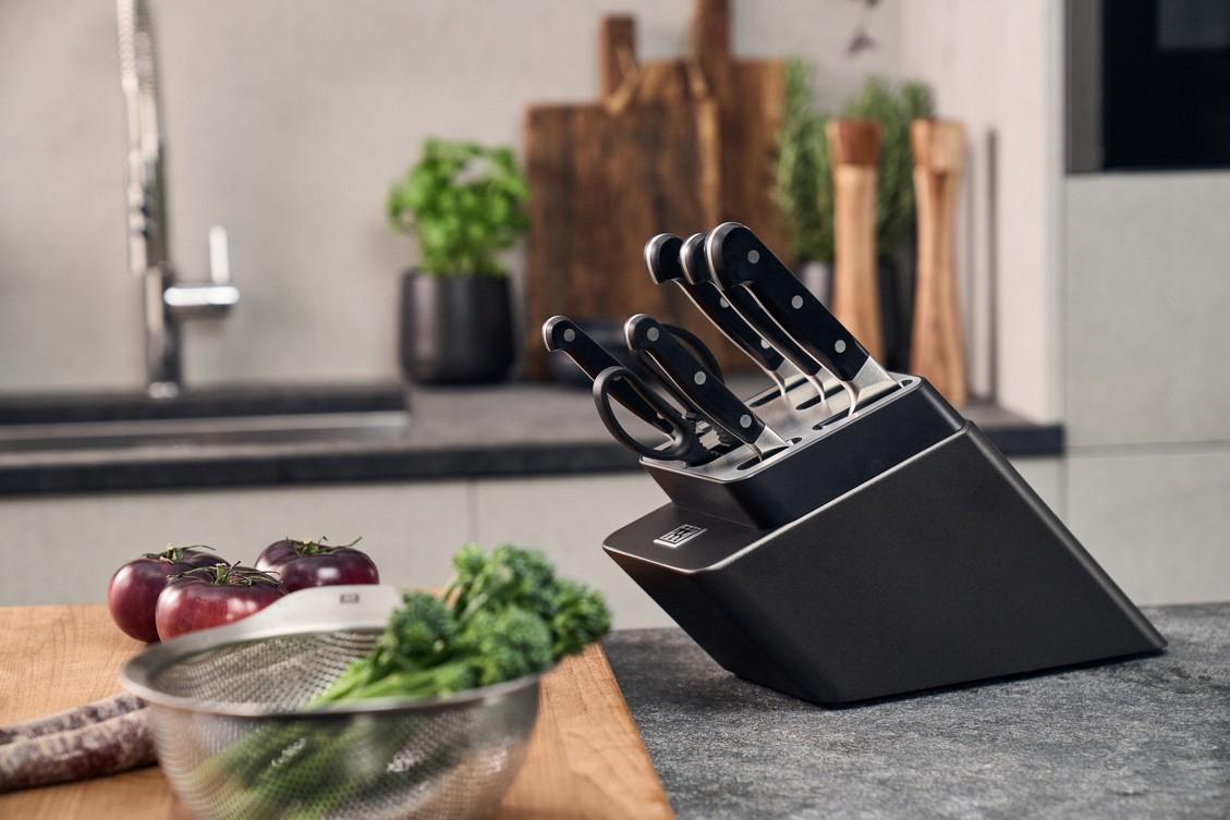 Samoostřící blok s noži a nůžkami Pro, 7 ks, antracitová