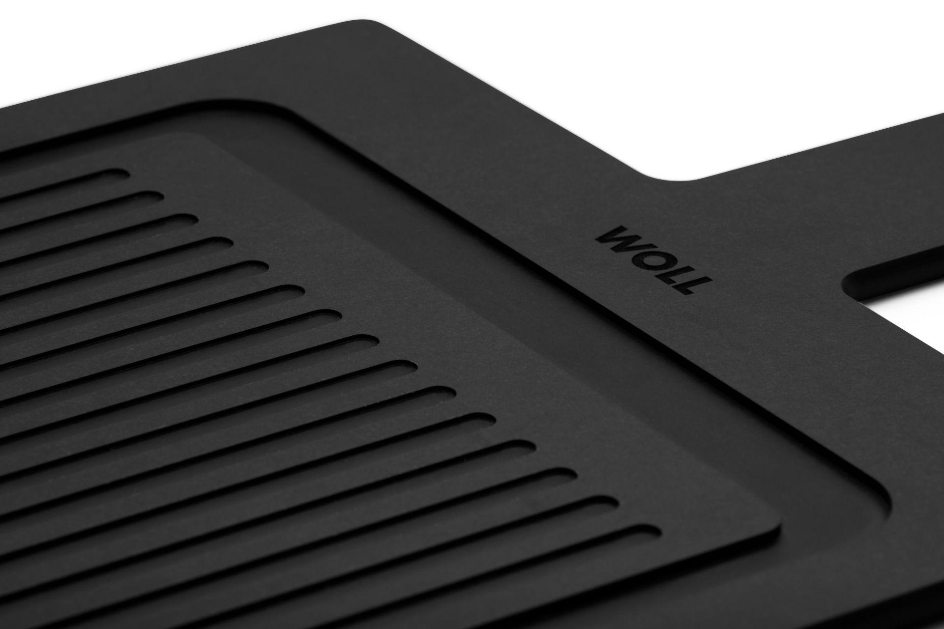 Kuchyňské prkénko Cut & Serve s žebrováním a rukojetí, 49 x 25 cm