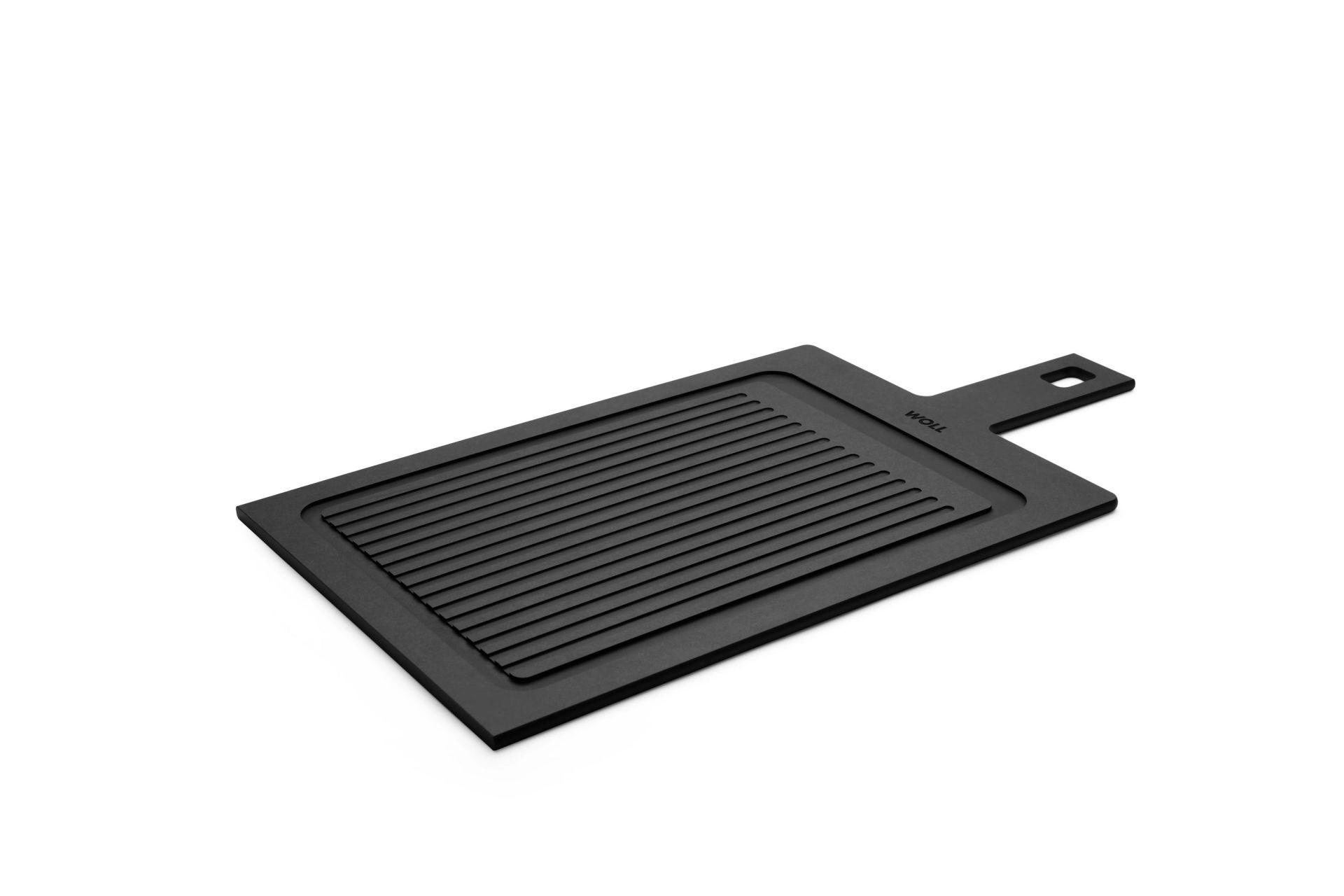 Kuchyňské prkénko Cut & Serve s žebrováním a rukojetí, 49 x 25 cm