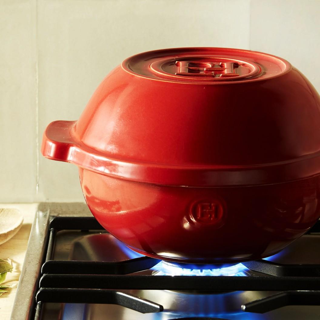 Forma na pečení chleba & hrnec na brambory One Pot Flame, 2 l, granátová