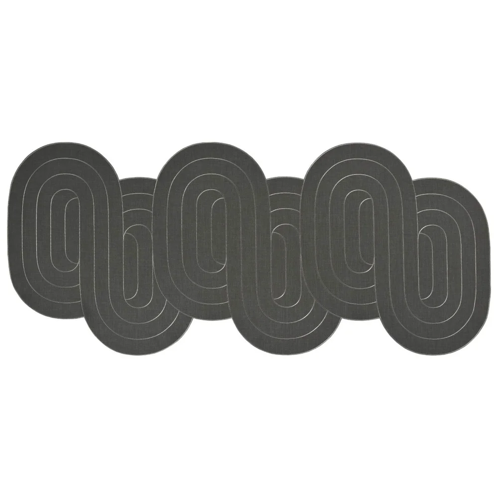 Oválný běhoun na stůl Elegance, 50 x 115, graphite