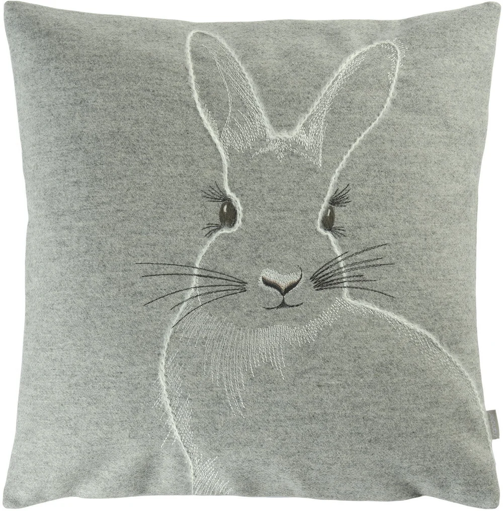 Vlněný povlak na polštář Lady Bun, 40 x 40 cm, light grey