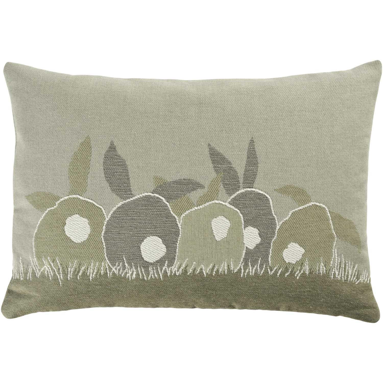 Žakárový povlak na polštář Pompom, 35 x 50 cm, taupe