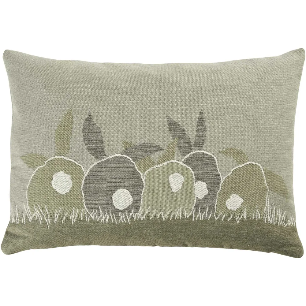 Žakárový povlak na polštář Pompom, 35 x 50 cm, taupe