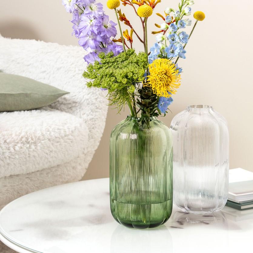 Skleněná váza Fleur, 28 cm