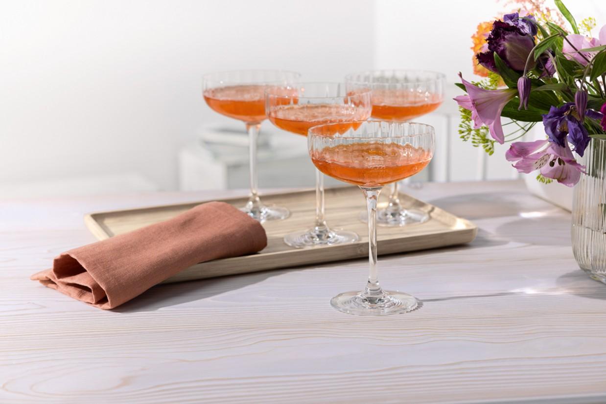 Poháry na šumivá vína a šampaňské Rose Garden, 0,12 l, 4 ks