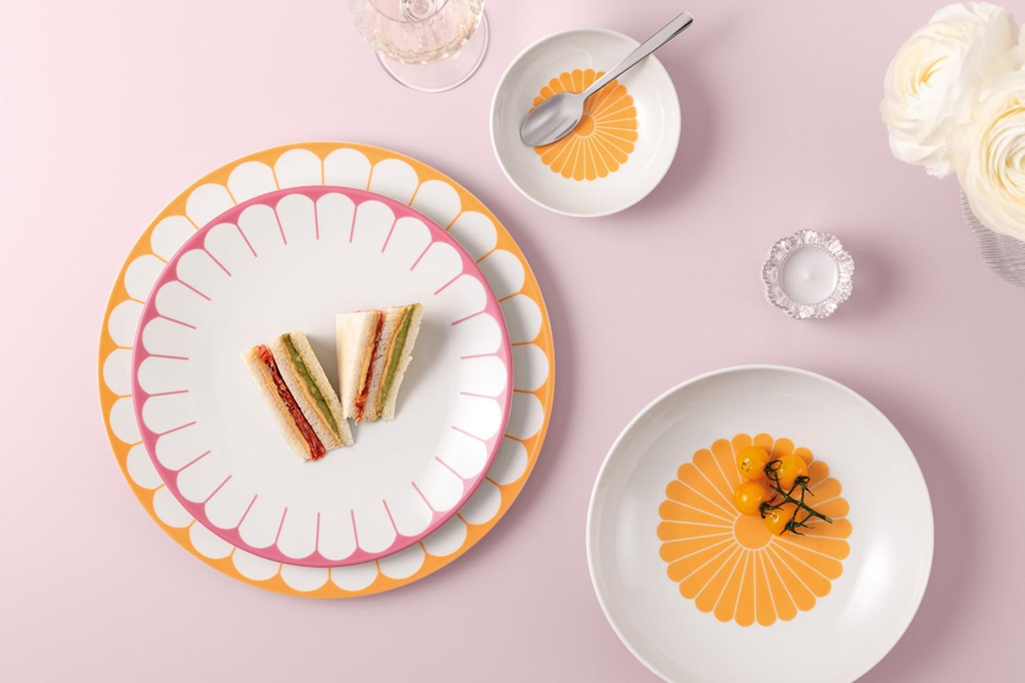 Hluboký talíř / talíř na těstoviny Fleur Soleil, Ø 24 cm