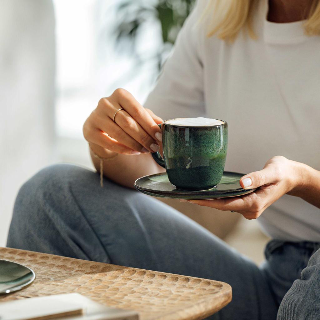 Kameninový šálek na kávu Lave vert, 0,16 l