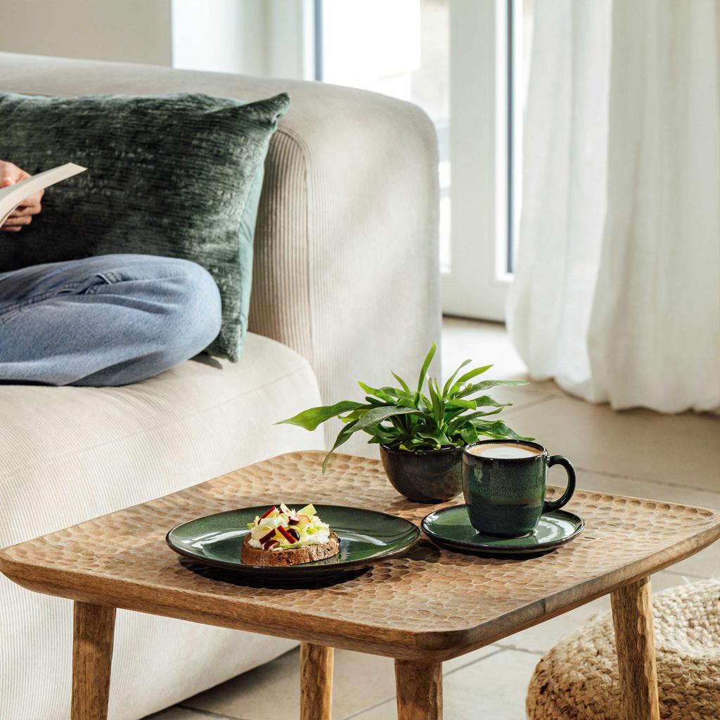 Kameninový dezertní talíř Lave vert, Ø 23,5 cm