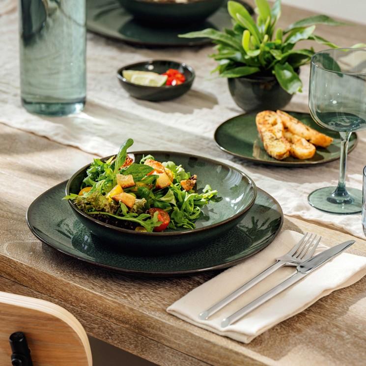 Kameninová mísa nízká Lave vert, Ø 22 cm