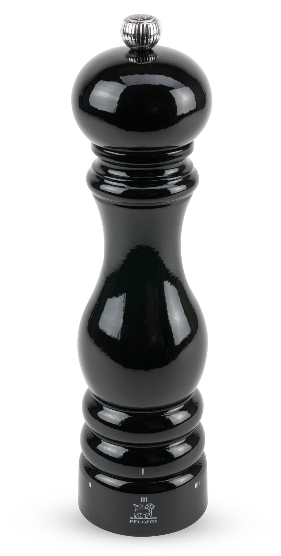 Dřevěný mlýnek Paris na sůl u’Select Zirlion, 22 cm, černý lak