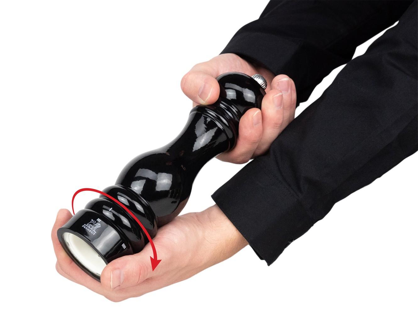 Dřevěný mlýnek Paris na sůl u’Select Zirlion, 30 cm, černý lak