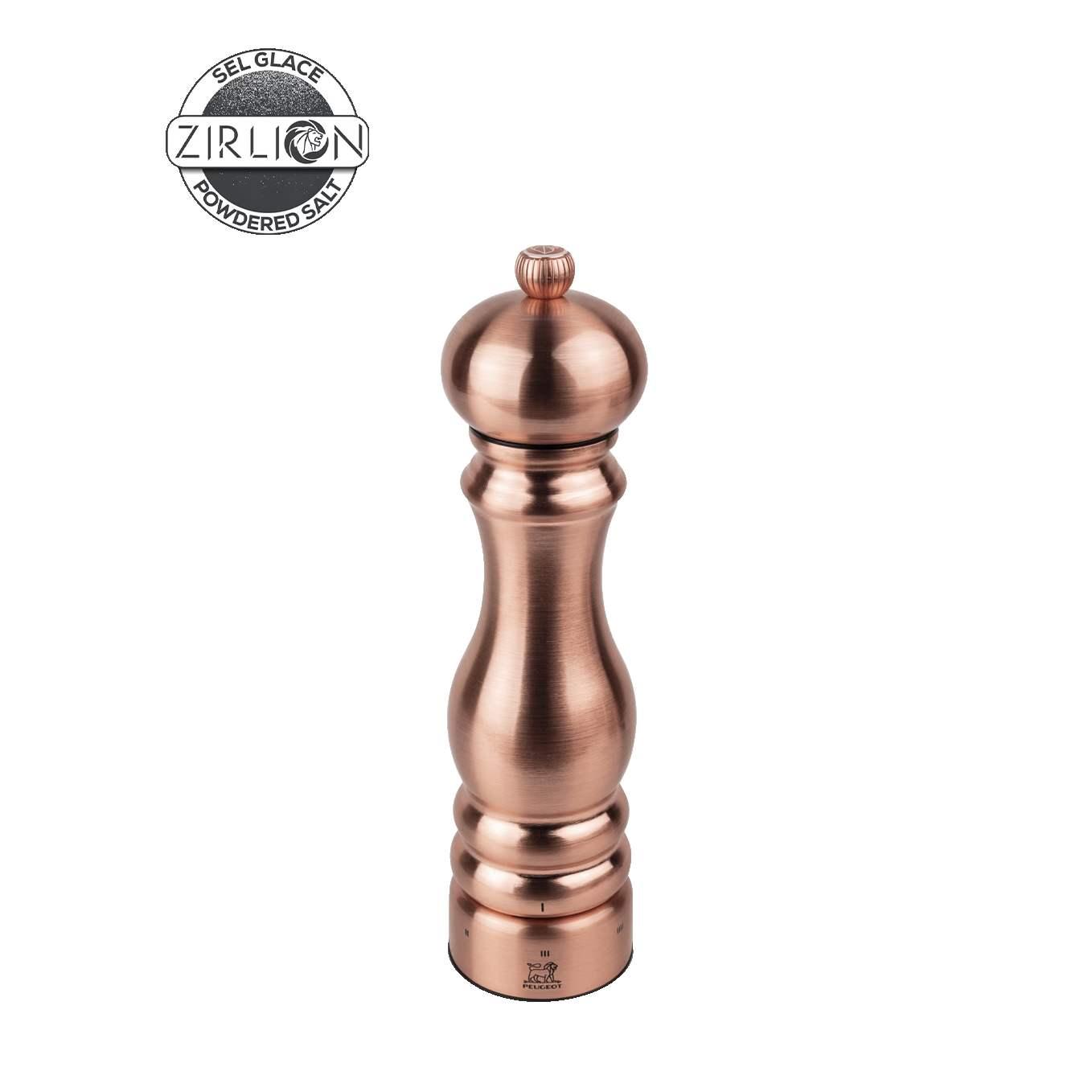 Nerezový mlýnek na sůl Paris Chef u’Select Zirlion, 22 cm, měděný