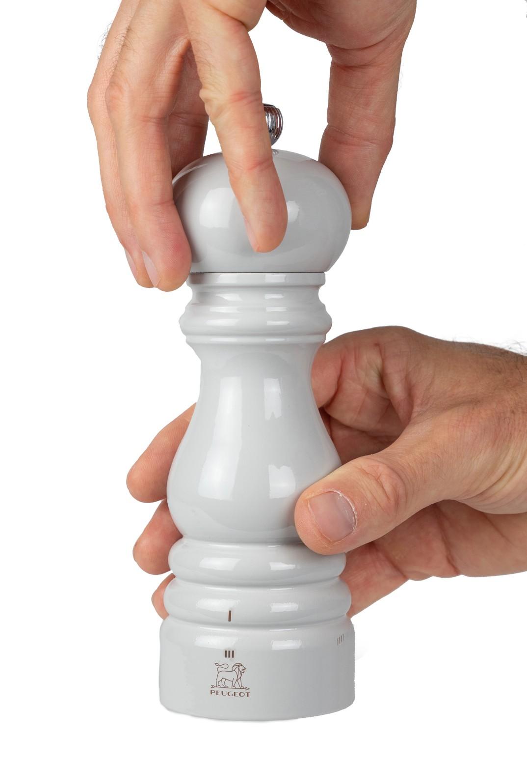 Dřevěný mlýnek ParisRama na sůl u’Select Zirlion, 18 cm, perleťově šedá