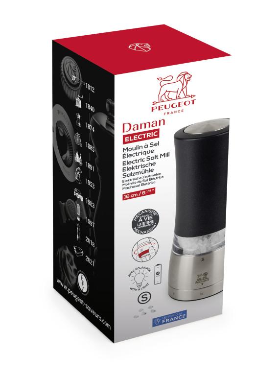 Elektrický mlýnek na sůl s osvětlením Daman u´Select Zirlion, 16 cm